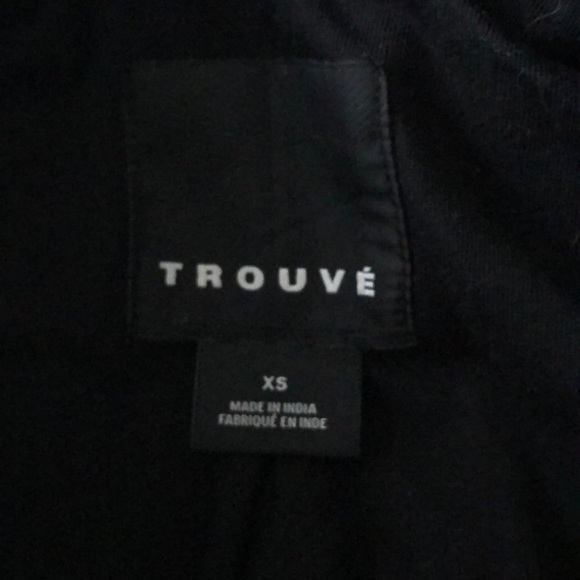 Black leather Trouve jacket xsmall - Picture 3 of 3